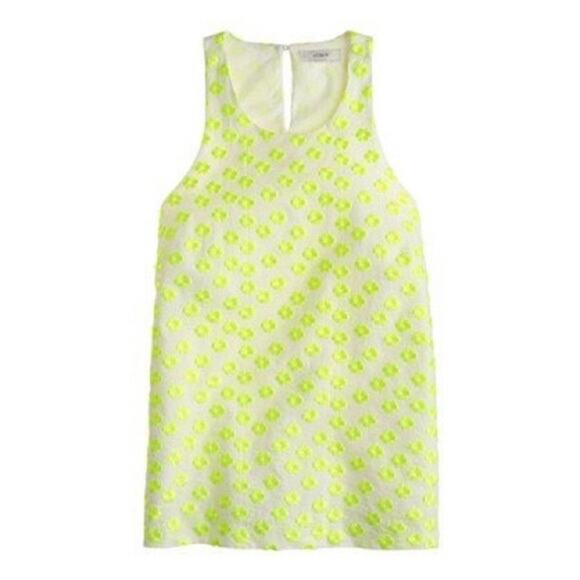 Women's J. Crew Sleeveless Blouse sz 10 Embroidered details - Picture 3 of 6